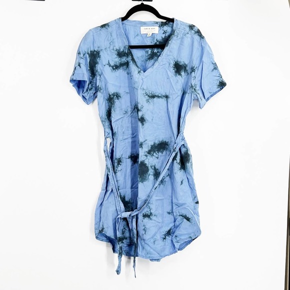 Anthropologie Dresses & Skirts - Cloth & Stone Anthropologie Liv Tie-Front Mini Dress Tie-Dye